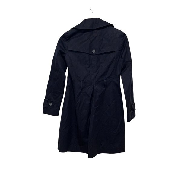 Club Monaco XS Dark Blue Double-Breasted Trench Coat Womens - Picture 2 of 8